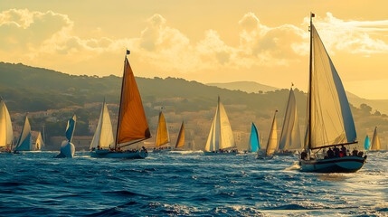 Fototapeta premium A view of Les Voiles de Saint Tropez.