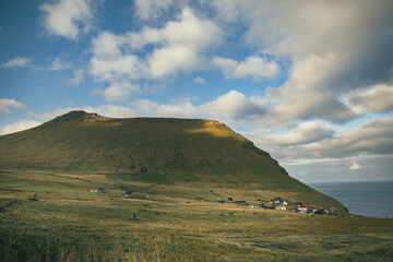 Autumn scenery in the Faroe Islands, Denmark
