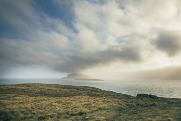 Autumn scenery in the Faroe Islands, Denmark