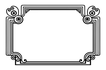 Ornate floral frame featuring an abstract design