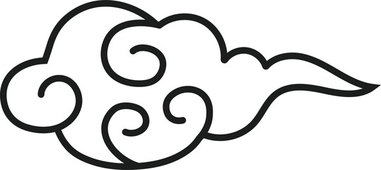 黒縁の中国古代雲