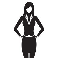 Fototapeta premium Business woman presentation silhouette 