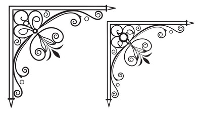 Ornate floral frame featuring an abstract design