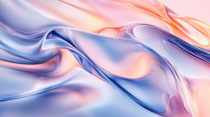 Naklejka premium Abstract organic shapes and flowing lines in soft pastel tones perfect for use as a peaceful, relaxing design background, key visual design