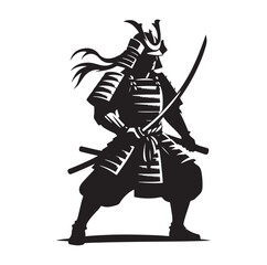 samurai warrior vector Silhouette illustration