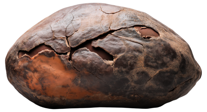 PNG Meteorite with cracked and weathered surface