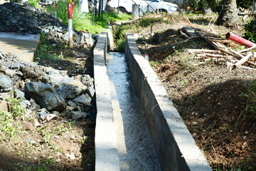 photography of Drainage ditch construction