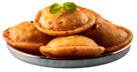 Close-up view of Puran Poli,