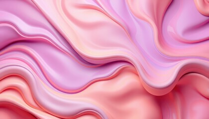 Fototapeta premium Abstract Pink And Peach Swirling Fluid Design