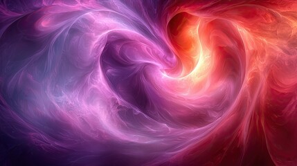 Fototapeta premium Vibrant cosmic swirl of purple and red colors in a mystical space scene with swirling patterns and textures