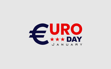 Euro Day Holiday concept. Template for background, banner, card, poster, t-shirt with text inscription