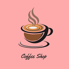 Espresso Coffee Cup Symbol Design Template