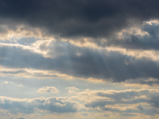 Obraz premium 冬の青空と黒い雲33