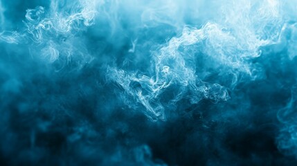 Swirling blue smoke, ethereal, abstract texture.