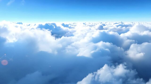 Seamless Loopable Supersonic Flight Over Clouds, Digitally Generated