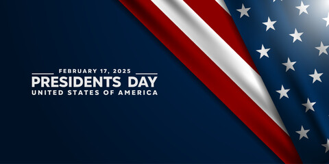 President's Day. America flag and light. Great for cards, banners, posters, social media and more. Dark blue background.   
