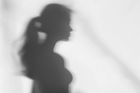 PNG  Silhouette shadow woman profile art