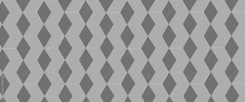 Poster vector minimal cubes geometric tile and mosaic wall grid backdrop hexagon technology wallpaper backg