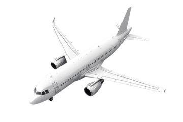 Passenger Plane Concept: Merging Advanced Technology and Stylish Interiors Isolated on Transparent Background