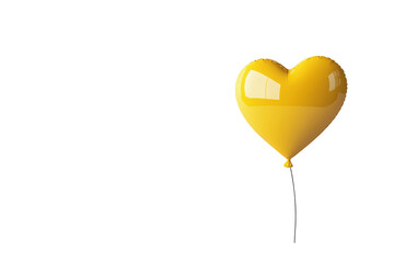 a yellow heart shaped balloon