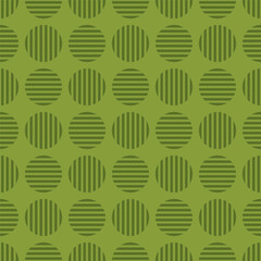 Green seamless pattern with circles