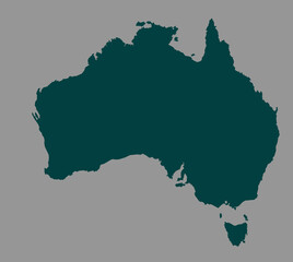 Fototapeta premium Detailed Political Map of Australia with States and Territories
