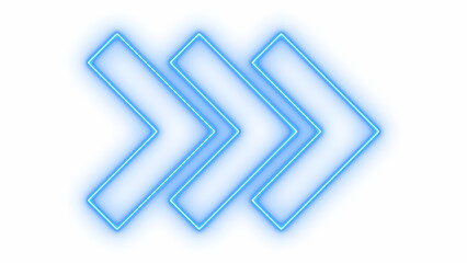 direction blue neon arrows isolated on a transparent background © Graphic Resources