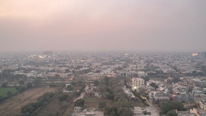 Obraz premium Aerial view of residential area of DHA in Lahore, Pakistan