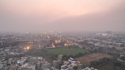 Aerial view of residential area of DHA in Lahore, Pakistan