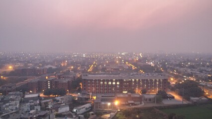 Aerial view of residential area of DHA in Lahore, Pakistan