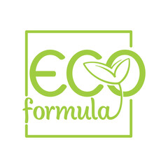 Eco formula eco-friendly organic sticker, square shape