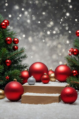 New years background with Christmas tree