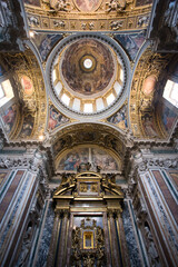 Fototapeta premium Rome, Italy, July 22 2017, Exploring the Exquisite Borghese Chapel in Santa Maria Maggiore, Rome