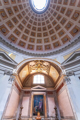 Obraz premium Rome, Italy, July 22 2017, Dome and Chapel of Santa Maria Degli Angeli, Rome