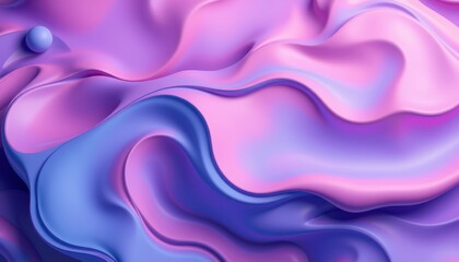 Obraz premium Abstract Purple and Blue Liquid Wave Form