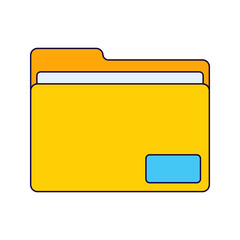 file manager Iconillustration Perfect for business, planning, or management themes. Clean and colorful design.