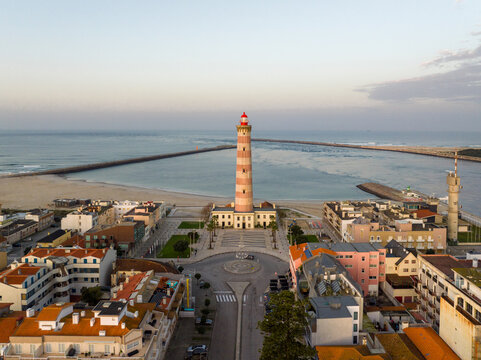 Farol de Aveiro en la freguesia de Gafanha da Nazar&eacute;, municipio &Iacute;lhavo, Portugal