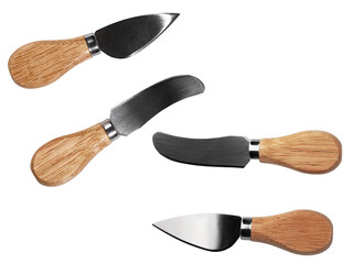 cutlery, knives for cheese and pate, isolated on a white background