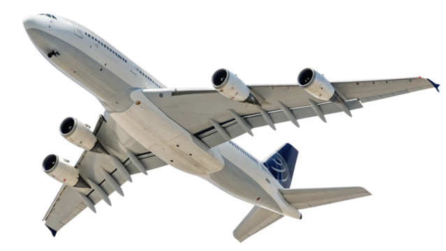 Passenger air plane mockup with die cut.