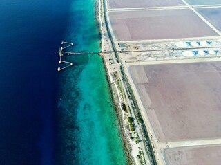 Salt winning Bonaire, drone