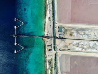 Salt winning Bonaire, drone