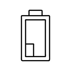 battery icon, technology vector icon, electronic vector illustration - black outline icon of battery symbolizing technology, electronic, and evolution in simple design.