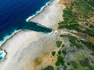 Coast line, Bonaire, drone