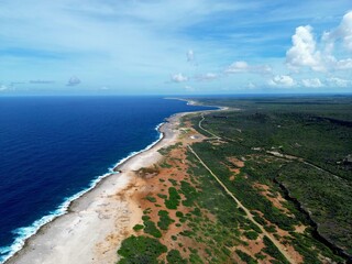 Coast line, Bonaire, drone, sea, sun