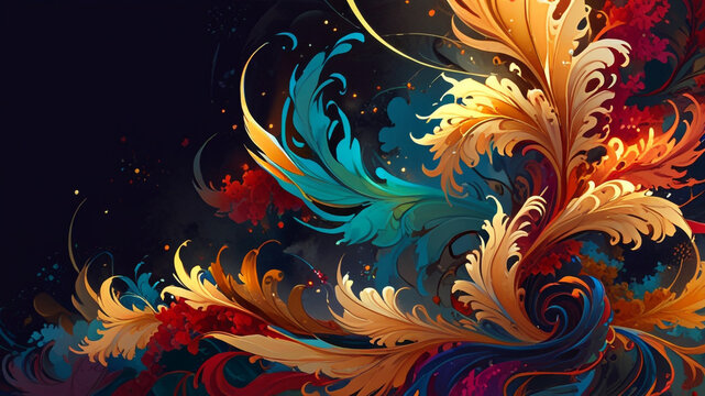 AI GENERATED BLUE AND RED FLAMES IN DARK best AI ABSTRACT WALLPAPER to use as background and desktop wallpaper background