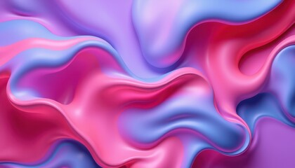 Obraz premium Abstract Pink and Blue Liquid Wave Design