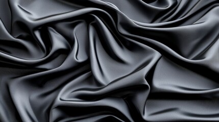 Fototapeta premium Satin fabric folds and curves textiles studio close-up elegance