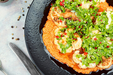 Delicious vegan, organic cauliflower.