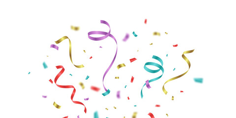 confetti background Stunning colors that zigzag down for the celebration. Festive decoration vector illustration