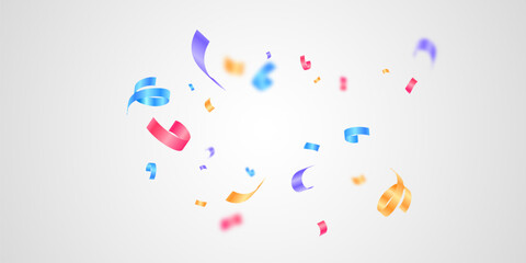 confetti background Stunning colors that zigzag down for the celebration. Festive decoration vector illustration